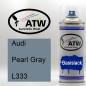 Preview: Audi, Pearl Gray, L333: 400ml Sprühdose, von ATW Autoteile West.